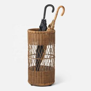 Top Quality Eco-friendly Natural Rattan <b>Umbrella</b> <b>Stand</b> Basket Mid-Century Modern Style Handwicker From Vietnam - Product Image 2