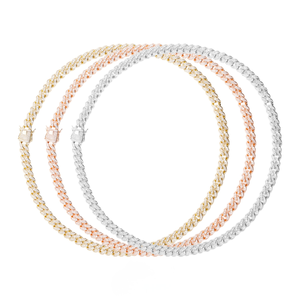Parure de bijoux en moissanite taille brillant, en argent 925, certifiée GRA, plaquée or et platine, micro-sertie, unisexe, style hip-hop glacé - Product Image 5