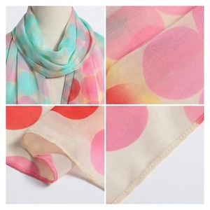 Pañuelo de Chifón para Mujer, Estampado de Puntos, Largo, Multifuncional, Casual, para Todas las Temporadas, Accesorio de Moda - Product Image 4