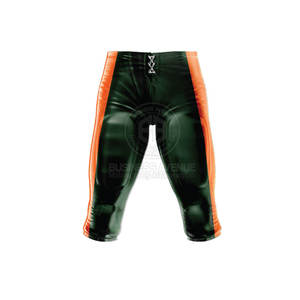 Pantalones de Fútbol Personalizados para Hombre en Verde y Naranja, Sublimados, Transpirables, de Poliéster, sin Costuras, con Tecnología de Detección de Agujas, Uniforme Deportivo - Product Image 1