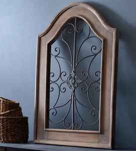 Decoración de Pared Redonda Metálica Estilo Art Deco, Marco de Alambre Ondulado, Personalizable, Placa Decorativa para Sofá - Product Image 3