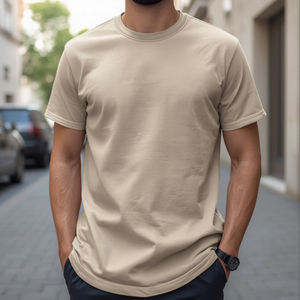 เสื้อยืดคอตตอนหวีเนื้อนุ่ม พรีเมียม แขนสั้น แบบเรียบ พร้อมบริการรับผลิตแบบ OEM ODM - Product Image 1