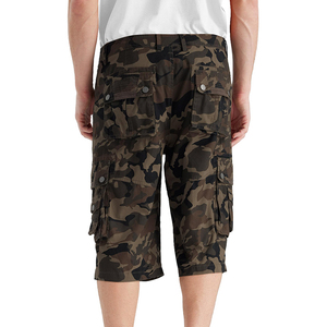 Wholesale Custom 100% Cotton Men's Cargo Shorts Summer Casual Loose Thin Overall Eco-friendly Belt Sublimated Solid Sizes XS - Product Image 3
