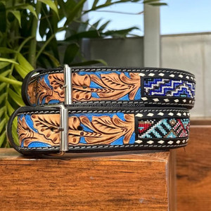 Fabricant de colliers en cuir véritable robuste de haute qualité de 1.5 pouces de large en laiton solide et durable - Product Image 6