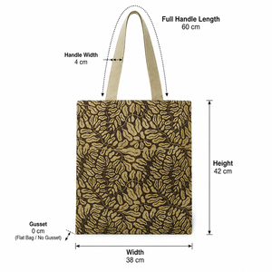 Custom Printed Jute Tote Bag <b>Leaf</b> Pattern Eco Friendly Reusable Promotional Shopping Bag 38x42 cm Custom Logo Wholesale Supplier - Product Image 3