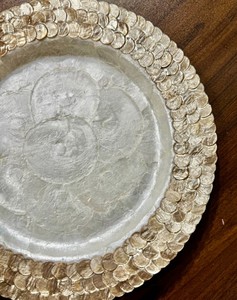 Luxury Handmade Mother Pearl Inlay 5mm Thick Charger <b>Plate</b> Scalloped Shell Mosaic Decorative Placemat Hotel Tableware Carton - Product Image 3