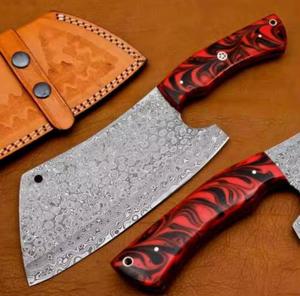 Couteau de chef personnalisé en acier Damas forgé à la main, avec lame tranchante et manche en bois sur mesure - Product Image 6