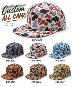 Custom 7 Panel <b>Duck</b> Camo Trucker <b>Hat</b> Woven Patch Logo Snapback Cap Wholesale Vietnam Manufacturer OEM ODM Hunting Cap Factory - Product Image 6