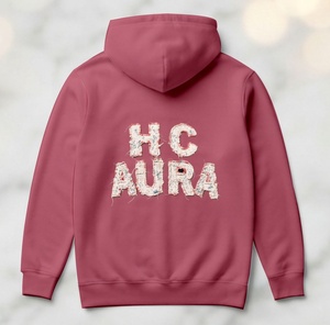 Top Quality Top Selling Sustainable Mat Pink Color Custom Chenille Embroidery Logo Patch Professional Premium Quality <b>Hoodies</b> - Product Image 6