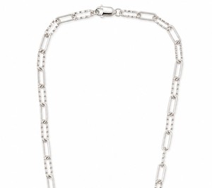 Collier chaîne à maillons trombone en argent sterling 925 pour hommes, style moderne et minimaliste, unisexe, pour usage quotidien, cadeau de fête, finition polie haute brillance - Product Image 2