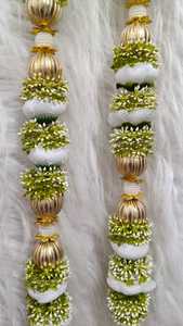 Guirnalda Colgante de Flores Artificiales de Peonía y Jazmín con Borlas de Perlas para Decoración de Bodas, Templos, Pooja y Entrada del Hogar - Product Image 4