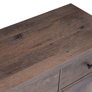 Credenza Vintage 120x40x85cm Grigia in Truciolato con Impiallacciatura Triamine, Ripiani, Cassetti e Scomparti - Product Image 6