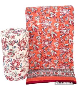 Edredones de Algodón Acolchados de Doble Cara con Estampado Floral, Peso Medio, Transpirables, para Decoración del Hogar - Product Image 4