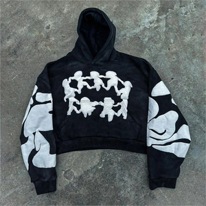 New Design <b>Top</b> Selling Men Hoodies <b>Low</b> Moq Wholesale Men Puff Print Hoodies Wholesale Price New Fashionable Design - Product Image 3