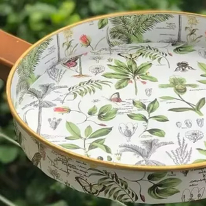 High Demanding Top Quality Round Printed Wooden Tray New Look Daily Ware Use at Affordable Price From India - Product Image 1