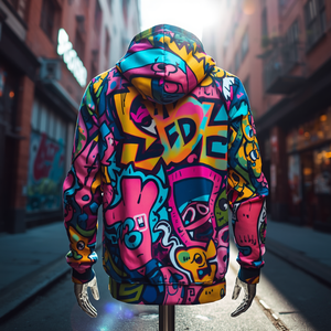Sweat-shirt à capuche imprimé graphique de qualité supérieure en molleton de coton, coupe oversize, style streetwear, décontracté, mode, vente en gros OEM - Product Image 3