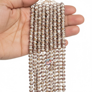 EXCEL EXPORTS Cuentas Sueltas de Vidrio Lampwork Blanco de 12 mm |   Cuentas de Vidrio Hechas a Mano para Decoración de Pasteles de Boda |   Manualidades |   Soporte de 8 Pulgadas - Product Image 2