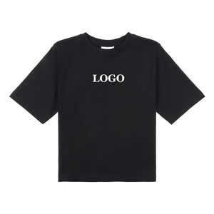 Conjunto informal de verano de 2 piezas para niñas, camiseta negra estampada con pantalones cortos rosas, conjunto de jersey de manga corta con cuello redondo - Product Image 3