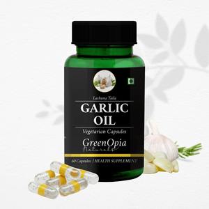 Huile d'ail 60 capsules végétariennes liquides |   Complément alimentaire à base de plantes |   Marque privée et approvisionnement en gros disponibles - Product Image 1