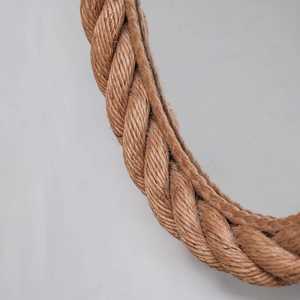 Espejo Colgante con Diseño de Cuerda Redonda, Espejo de Pared Hecho a Mano con Cuerda de Bambú para Decoración de Dormitorio y Sala de Estar - Product Image 6