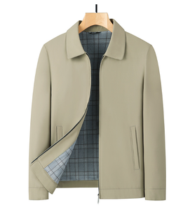 Chaqueta Ligera de Lujo para Hombre, Estilo Universitario, con Capucha, Resistente al Viento, para Primavera, 100% Poliéster, Color Sólido, Cómoda - Product Image 5