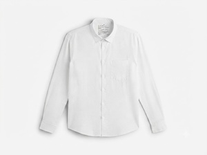 เสื้อเชิ้ตแขนยาวสีขาวสำหรับผู้ชาย Enovate พร้อมกางเกงขายาวสีเบจ ชุดลำลองแบบสมาร์ท ระบายอากาศได้ดี ผลิตจากผ้าลินิน สำหรับฤดูร้อน - Product Image 4