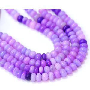 Hermosas cuentas de ópalo en tono púrpura, forma redonda y lisa, 15 pulgadas, 7-9 mm, cuentas de ópalo en tono púrpura, piedras preciosas lisas, para la elaboración de joyería con cuentas. - Product Image 4