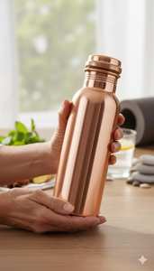 Botella de Cobre para Beber, Estilo de Vida Natural, Botella de Hidratación Ecológica para Tiendas Orgánicas y Vida Saludable - Product Image 6