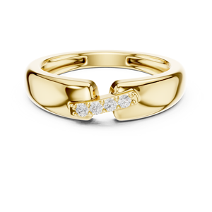 OEM ODM Yellow Gold Lab Grown <b>Diamond</b> Anniversary <b>Ring</b> Fine Jewelry Manufacturer - Product Image 1