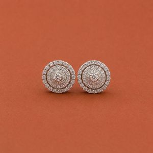 Boucles d'oreilles rondes en forme d'halo avec design de cercles concentriques, argent sterling 925, bijoux élégants, cadeau pour femmes - Product Image 3