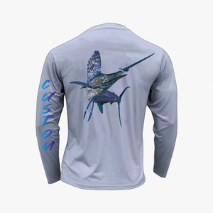 Chemise de pêche décontractée pour hommes, à manches longues, boutonnée sur le devant, pour activités de plein air, avec tissu léger à séchage rapide et protection UV - Product Image 6