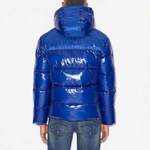 2026 High Quality <b>men</b> jackets Embroidery Logo Shiny Puffer Winter Jacket - Product Image 3