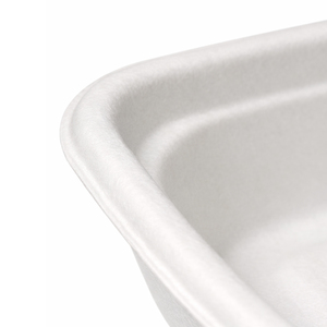Bol de service carré jetable en fibre de bagasse écologique de 5 oz, blanc, pour emporter, idéal pour fêtes, boulangeries, sushis, camping et emballage alimentaire - Product Image 3