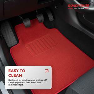 ROADPOWER (RP-MAT-104) Premium 5-Piece Universal Car Floor Mat <b>Set</b>, Heavy-Duty Non-Slip, All-Weather Protection Clean With Spray - Product Image 4