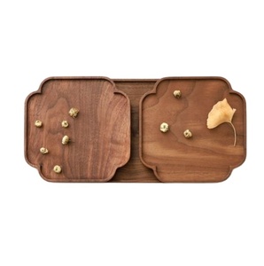 Wholesale Price Contemporary Wooden Carry Tray With Side Handles Large Serving Board Kitchen Dining Organizer Display - Product Image 1