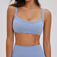 Soutien-gorge de yoga à double bretelle, dos ajouré, moulant, à porter comme vêtement extérieur pour la course et les activités de fitness