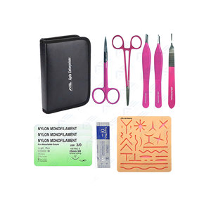 With Pre Cut Wounds And <b>Suture</b> Tool <b>Kit</b> Dental <b>Suture</b> Practice <b>Kit</b> For Medical Student Medic Instruments Medical Equipments - Product Image 1