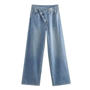 Pantalones Vaqueros de Mezclilla para Mujer de Cintura Alta y Pierna Ancha, Lavados, de Moda - ¡Gran Oferta! - Product Image 6