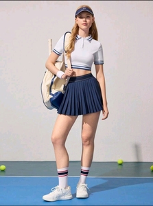 Women Pleated Tennis <b>Skirt</b> Athletic Golf Skort Elastic Waist Sports Short Custom Logo Available In all Colors - Product Image 2