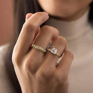 IGI/GIA Lab Grown Cut Diamond Vintage 14K Rose Gold Unisex Boda/Aniversario/Anillo de fiesta Anillo de compromiso de corte fino para Unisex - Product Image 1