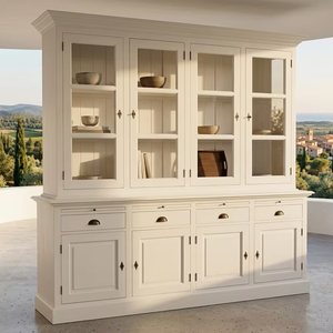 Armoire en bois massif durable et écologique Cabrio, finition naturelle, style moderne classique, armoire de rangement pour salon, entrée - Product Image 2