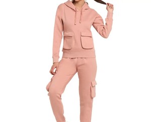 Conjunto Deportivo Personalizado para Mujer, Chaqueta con Cierre y Forro Polar Suave, Pantalones Deportivos de Pierna Recta, Ropa Deportiva Moderna Informal - Product Image 3