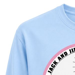 เสื้อสเวตเชิ้ตคอกลมปักลายตราสัญลักษณ์แจ็คแอนด์จิล สีฟ้าอ่อน แขนยาว ผ้าฟลีซ พร้อมขอบคอและปลายแขนแบบริบ - Product Image 3