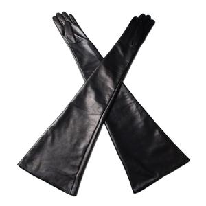 Guantes Largos de Cuero para Mujer, a la Moda, Estilo Ópera, para Conjuntos Invernales Elegantes - Product Image 1