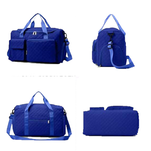 Bolsa Deportiva Azul de Gran Capacidad (30-40L), Cierre de Cremallera, Correa Ajustable, Asa Suave, Estilo Casual Unisex, Color Sólido, Poliéster - Product Image 4