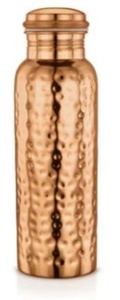 Premium Hammered <b>Copper</b> <b>Drinking</b> <b>Bottle</b> Traditional Hydration Flask for Kitchen Dining Wellness and Outdoor Travel - Product Image 3