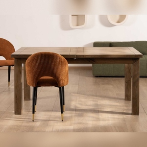 โต๊ะรับประทานอาหารทรงสี่เหลี่ยม วานดาน่า ไอวอรี่ ออเดอร์ ทำจากไม้มะม่วง ขนาด 160-200 ซม. บาซ - Product Image 2