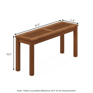 Panca da esterno in legno di Meranti rosso scuro malaysiano Tioman, resistente all'acqua, marrone - Product Image 5