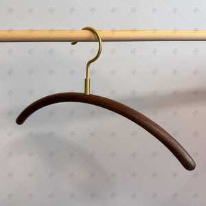 Solid Wood Brass <b>Hangers</b> Non-slip Black Walnut <b>Hangers</b> Suspension <b>Hangers</b> for Clothes Wardrobe Accessories By Universal Overseas - Product Image 1
