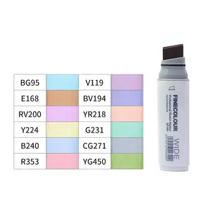 Finecolour EF105 12色/套宽标记酒精线素描标记笔绘图大面积绘画专用艺术标记